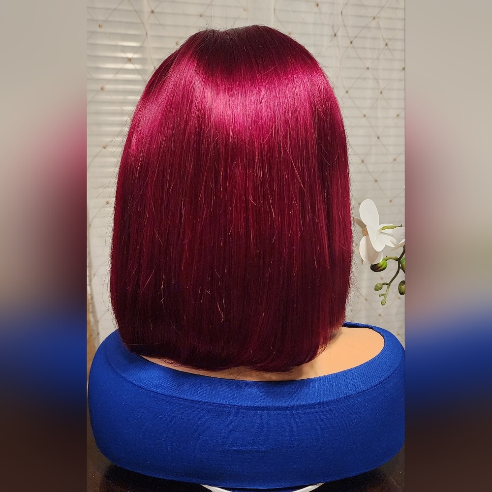 99J Glueless Straight Bob Wig HD Transparent Lace